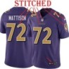 Purple Alternate Legend Bryan Mattison Jersey Baltimore Ravens #72