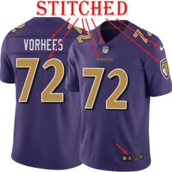 Purple Alternate Legend Andrew Vorhees Jersey Baltimore Ravens #72