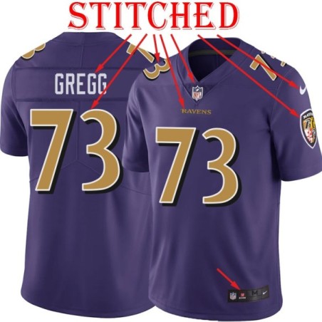 Purple Alternate Legend Kelly Gregg Jersey Baltimore Ravens #73