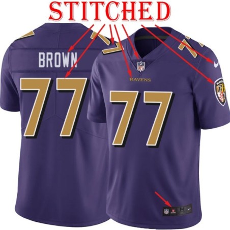 Purple Alternate Legend Orlando Brown Jersey Baltimore Ravens #77