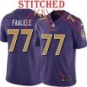 Purple Alternate Legend Daniel Faalele Jersey Baltimore Ravens #77