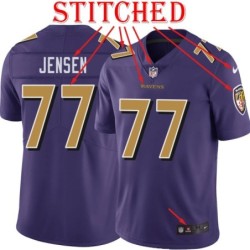 Purple Alternate Legend Ryan Jensen Jersey Baltimore Ravens #77