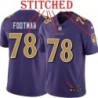 Purple Alternate Legend Dan Footman Jersey Baltimore Ravens #78