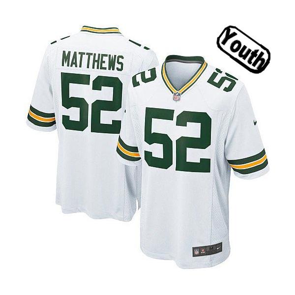 [Sewn-on,Youth]Clay Matthews Green Bay Youth Football Jersey ...