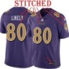 Purple Alternate Legend Isaiah Likely Jersey Baltimore Ravens #80