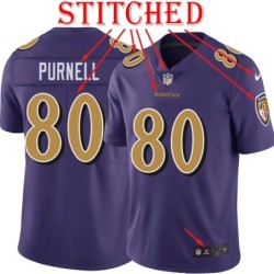 Purple Alternate Legend Lovett Purnell Jersey Baltimore Ravens #80