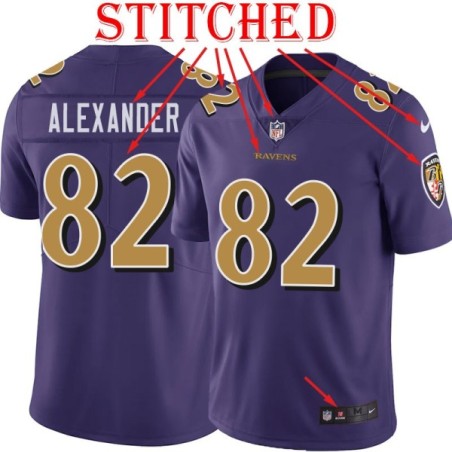 Purple Alternate Legend Derrick Alexander Jersey Baltimore Ravens #82