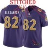Purple Alternate Legend Derrick Alexander Jersey Baltimore Ravens #82