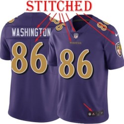 Purple Alternate Legend Isaiah Washington Jersey Baltimore Ravens #86