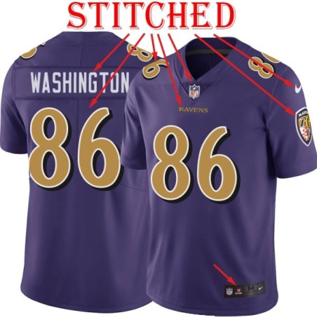 Purple Alternate Legend Isaiah Washington Jersey Baltimore Ravens #86