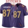 Purple Alternate Legend Keith Kirkwood Jersey Baltimore Ravens #87