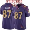 Purple Alternate Legend Jeff Ogden Jersey Baltimore Ravens #87