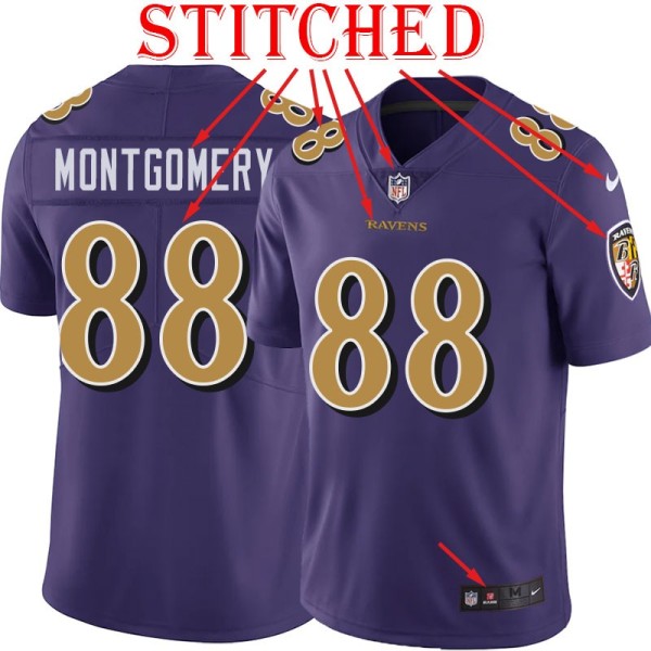 Purple Alternate Legend Ty Montgomery Jersey Baltimore Ravens #88
