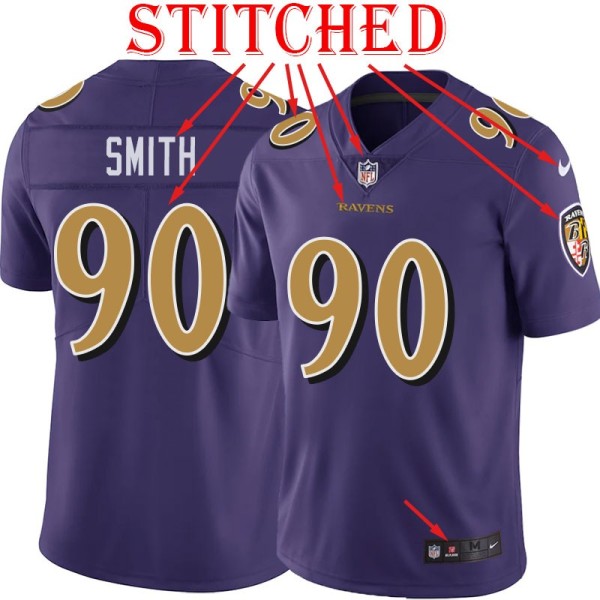 Purple Alternate Legend Za'Darius Smith Jersey Baltimore Ravens #90