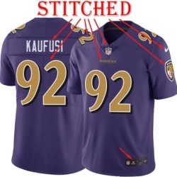 Purple Alternate Legend Bronson Kaufusi Jersey Baltimore Ravens #92