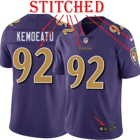 Purple Alternate Legend Ma'ake Kemoeatu Jersey Baltimore Ravens #92