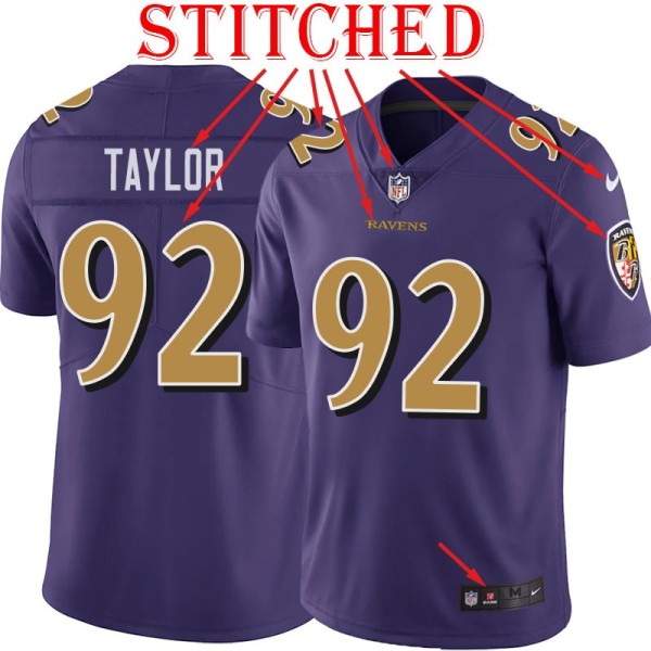 Purple Alternate Legend Leland Taylor Jersey Baltimore Ravens #92