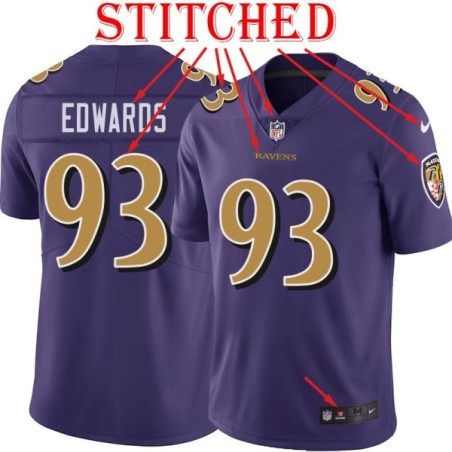 Purple Alternate Legend Dwan Edwards Jersey Baltimore Ravens #93