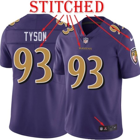 Purple Alternate Legend DeAngelo Tyson Jersey Baltimore Ravens #93