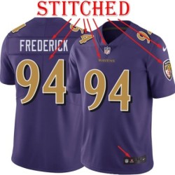 Purple Alternate Legend Mike Frederick Jersey Baltimore Ravens #94