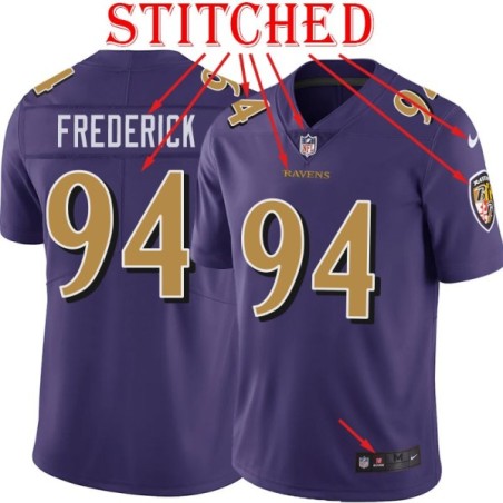 Purple Alternate Legend Mike Frederick Jersey Baltimore Ravens #94