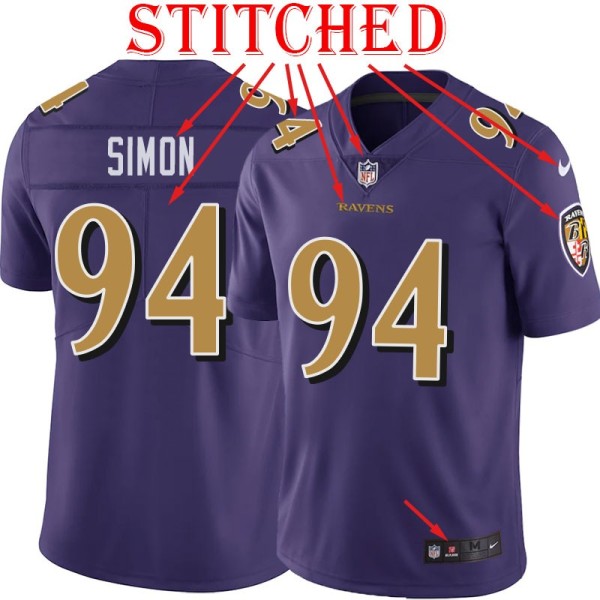 Purple Alternate Legend John Simon Jersey Baltimore Ravens #94