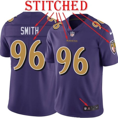 Purple Alternate Legend Fernando Smith Jersey Baltimore Ravens #96