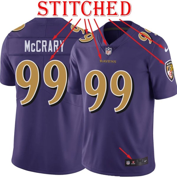 Purple Alternate Legend Michael McCrary Jersey Baltimore Ravens #99