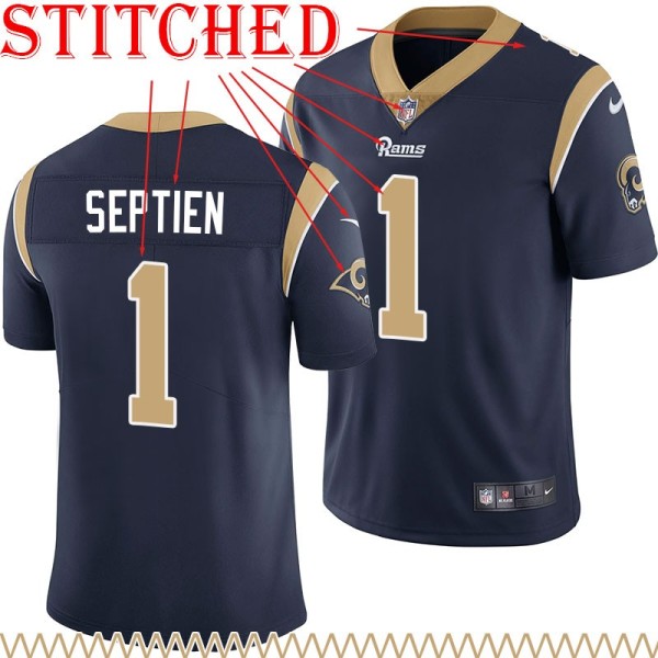 Navy Throwback Rafael Septien Jersey Los Angeles Rams #1