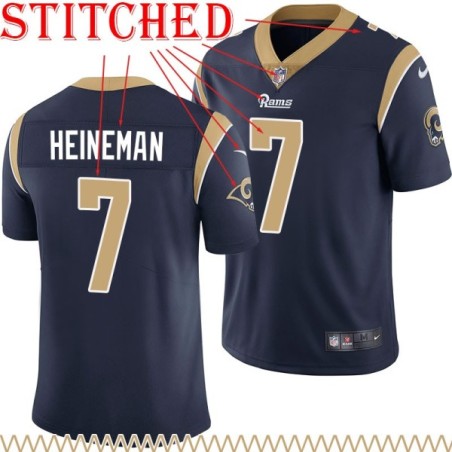 Navy Throwback Ken Heineman Jersey Los Angeles Rams #7