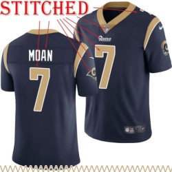 Navy Throwback Kelly Moan Jersey Los Angeles Rams #7