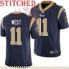 Navy Throwback Stan West Jersey Los Angeles Rams #11