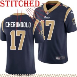 Navy Throwback Chuck Cherundolo Jersey Los Angeles Rams #17