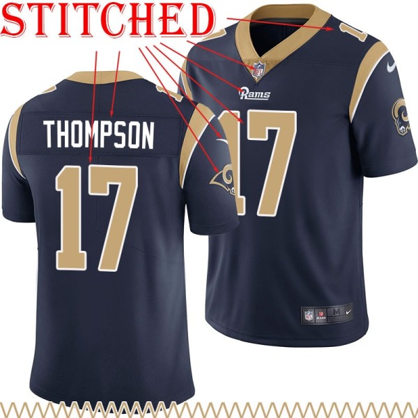 Navy Throwback Dominique Thompson Jersey Los Angeles Rams #17