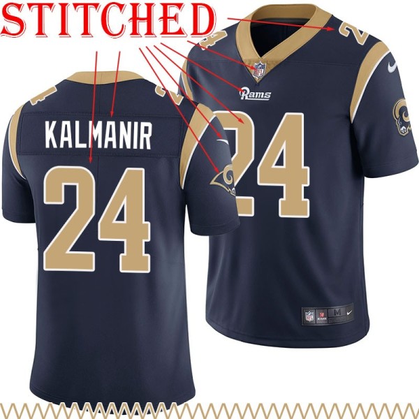 Navy Throwback Tommy Kalmanir Jersey Los Angeles Rams #24