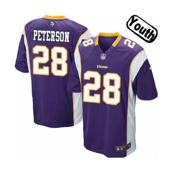 [Sewn-on,Youth]Adrian Peterson Minnesota Youth Football Jersey ...