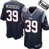 [NEW,Sewn-on]Danny Woodhead Youth Football Jersey - New England #39 WOODHEAD Jersey (Blue) For Youth/Kid