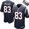 [NEW,Sewn-on]Wes Welker Youth Football Jersey - New England #83 WELKER Jersey (Blue) For Youth/Kid
