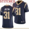 Navy Throwback Sid Justin Jersey Los Angeles Rams #31