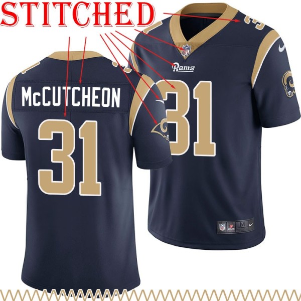 Navy Throwback Lawrence McCutcheon Jersey Los Angeles Rams #31