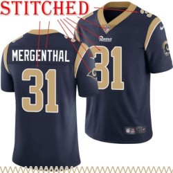 Navy Throwback Art Mergenthal Jersey Los Angeles Rams #31