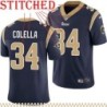 Navy Throwback Tom Colella Jersey Los Angeles Rams #34