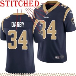 Navy Throwback Kenneth Darby Jersey Los Angeles Rams #34