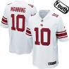 [NEW,Sewn-on]Eli Manning Youth Football Jersey - NY-G #10 MANNING Jersey (White) For Youth/Kid