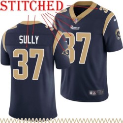 Navy Throwback Ivory Sully Jersey Los Angeles Rams #37