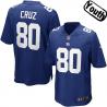 [NEW,Sewn-on]Victor Cruz Youth Football Jersey - NY-G #80 CRUZ Jersey (Blue) For Youth/Kid