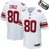 [NEW,Sewn-on]Victor Cruz Youth Football Jersey - NY-G #80 CRUZ Jersey (White) For Youth/Kid
