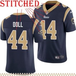 Navy Throwback Don Doll Jersey Los Angeles Rams #44