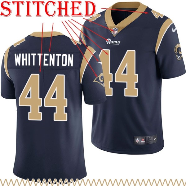 Navy Throwback Jesse Whittenton Jersey Los Angeles Rams #44