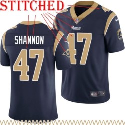 Navy Throwback Carver Shannon Jersey Los Angeles Rams #47